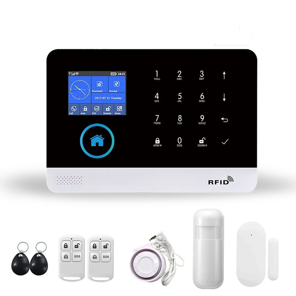 Home Security System with Door Sensor Power Supply Required