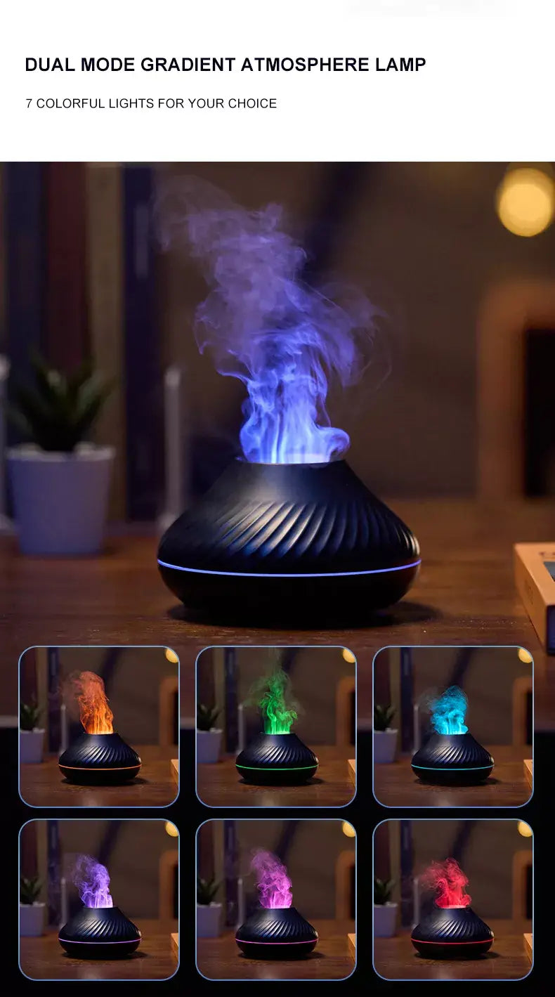 Weißer Flammen Aroma Diffusor & Ätherisches Öl