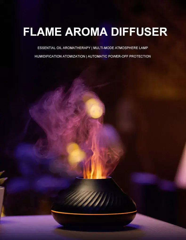 Weißer Flammen Aroma Diffusor & Ätherisches Öl