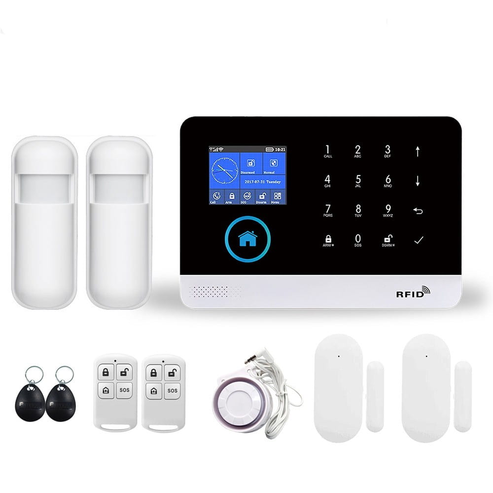 Home Security System with Door Sensor Power Supply Required