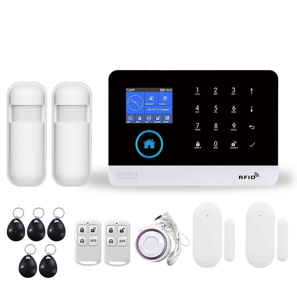 Home Security System with Door Sensor Power Supply Required