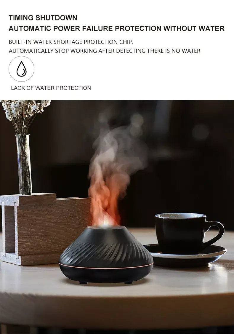 Weißer Flammen Aroma Diffusor & Ätherisches Öl